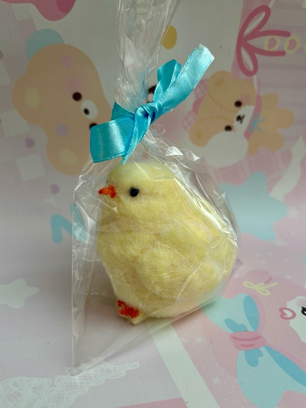 Flocked Yellow Baby Chick Taba Squishy NEW!